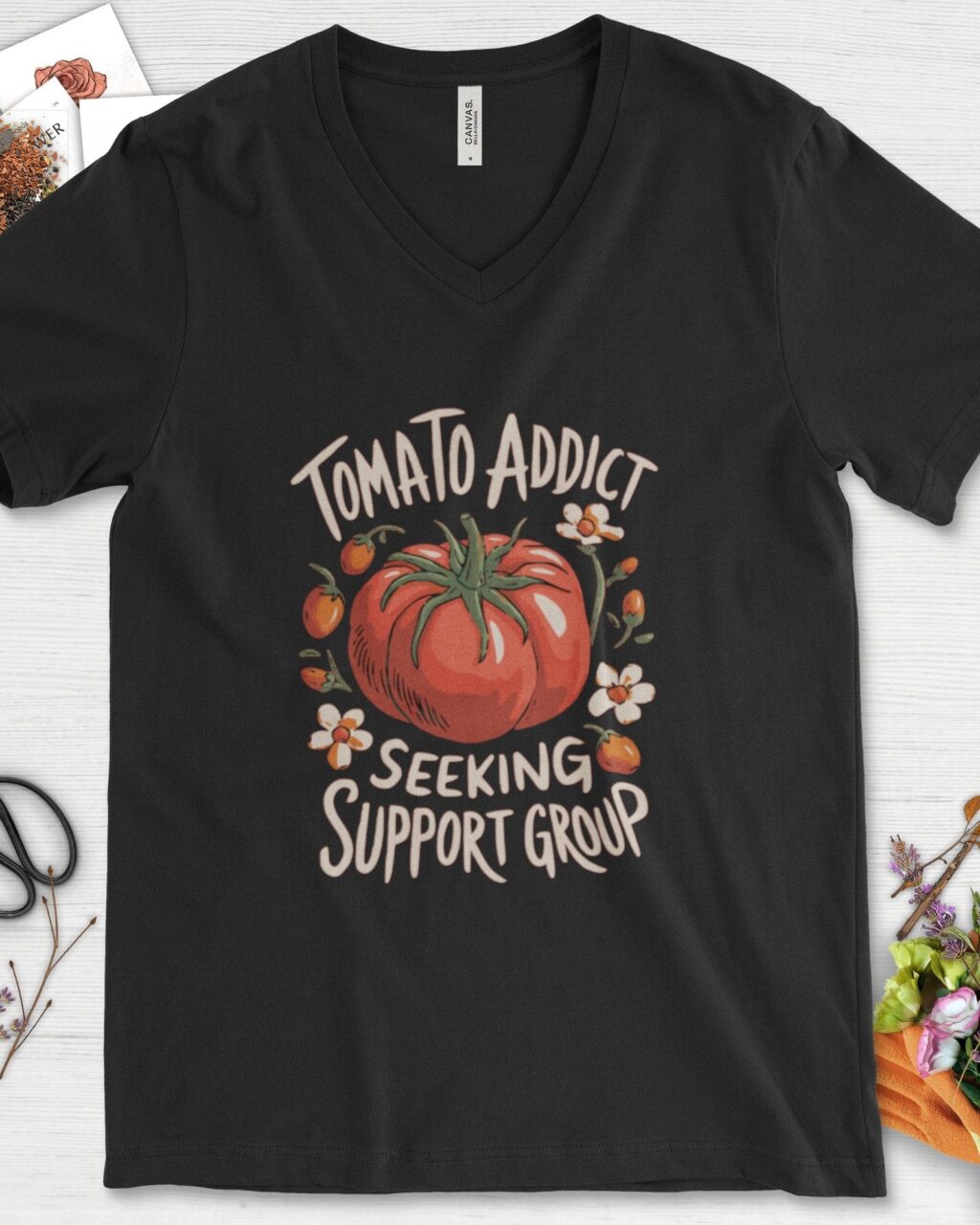 Tomato Addict Support Group V-Neck