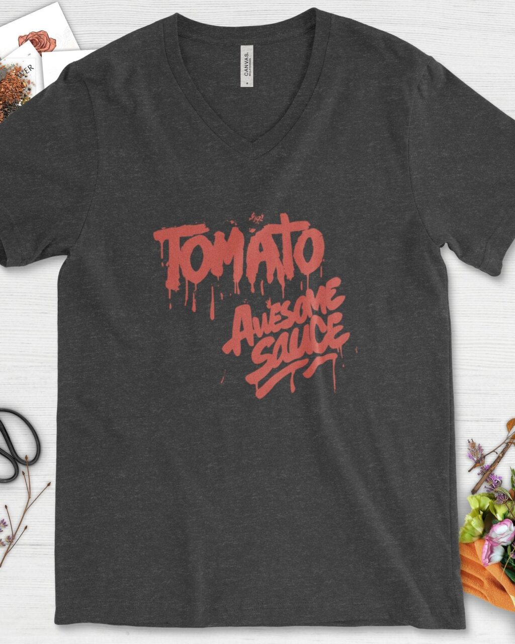 Alternative view of Tomato Awesome Sauce V-Neck