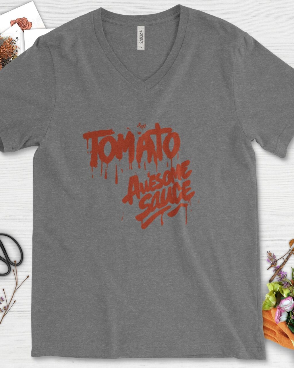 Tomato Awesome Sauce V-Neck