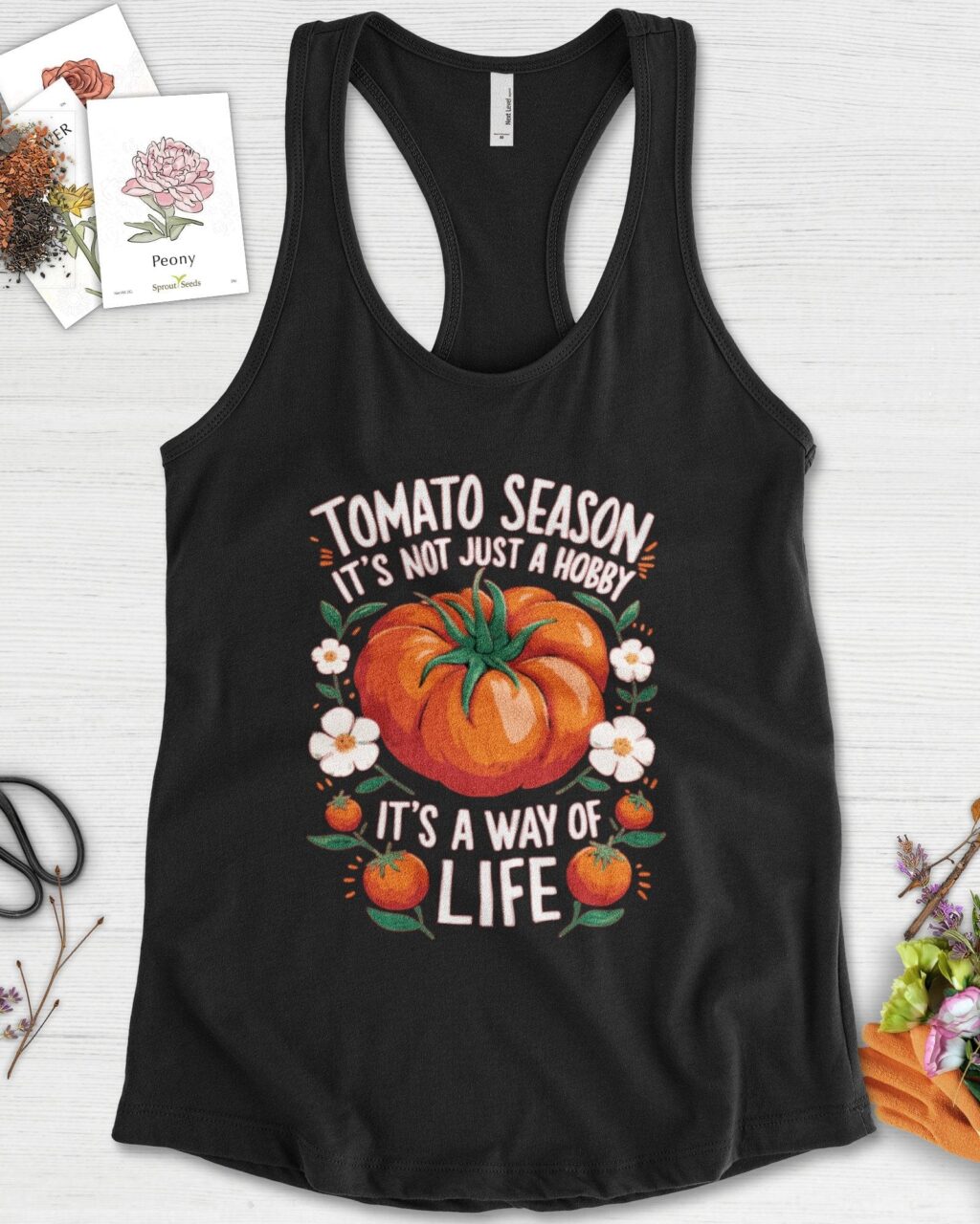Alternative view of Tomato Season Way of Life Racerback