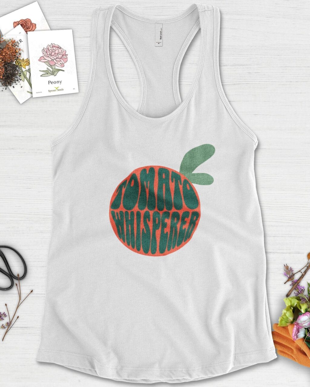 Alternative view of Tomato Whisperer Racerback