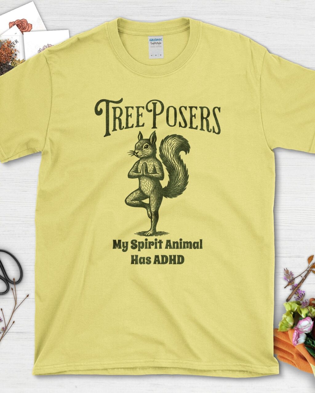 Tree Posers Squirrel Yoga T-Shirt