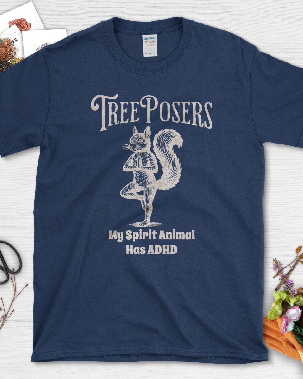 Alternative view of Tree Posers Squirrel Yoga T-Shirt