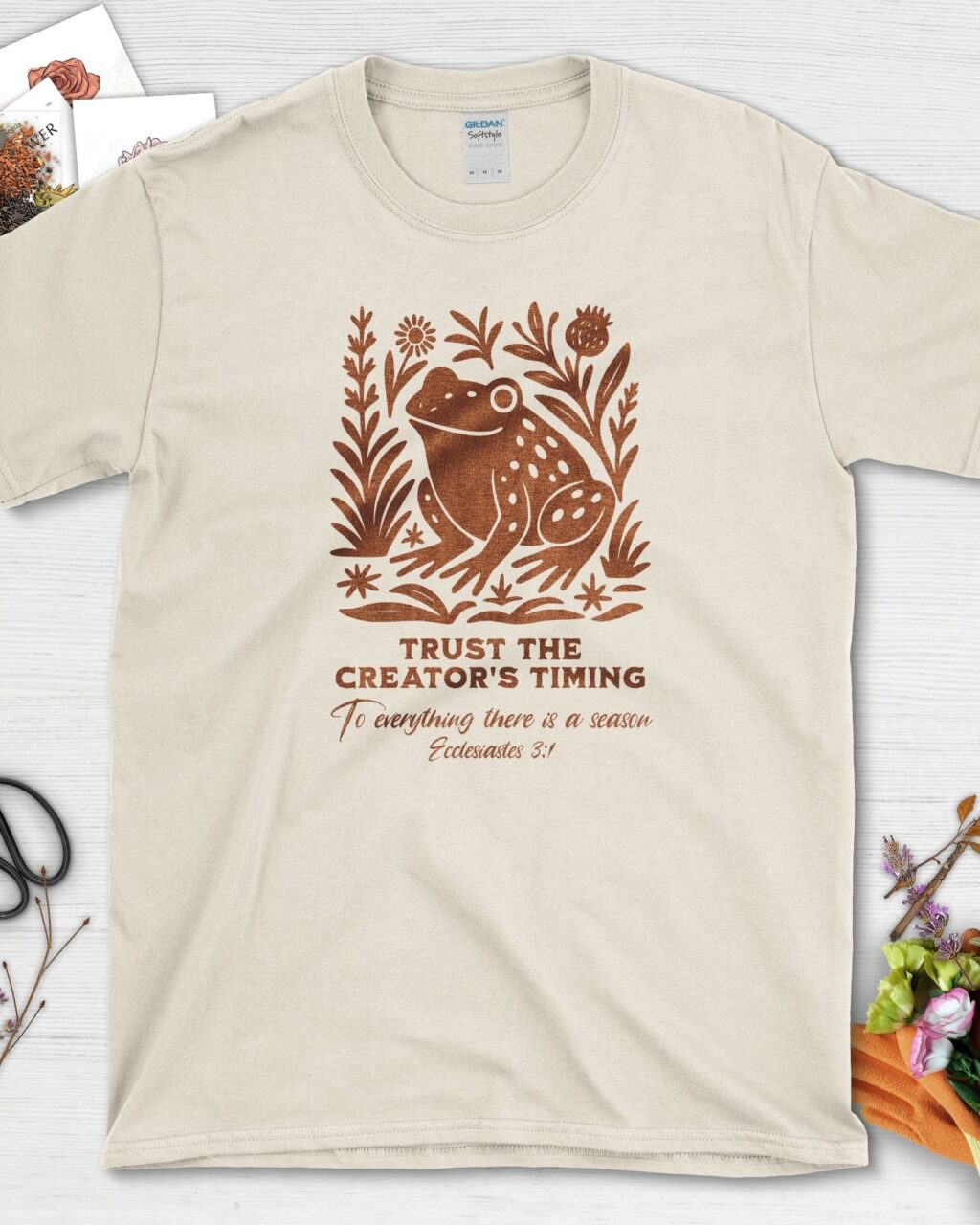 Alternative view of Trust the Creator's Timing T-Shirt
