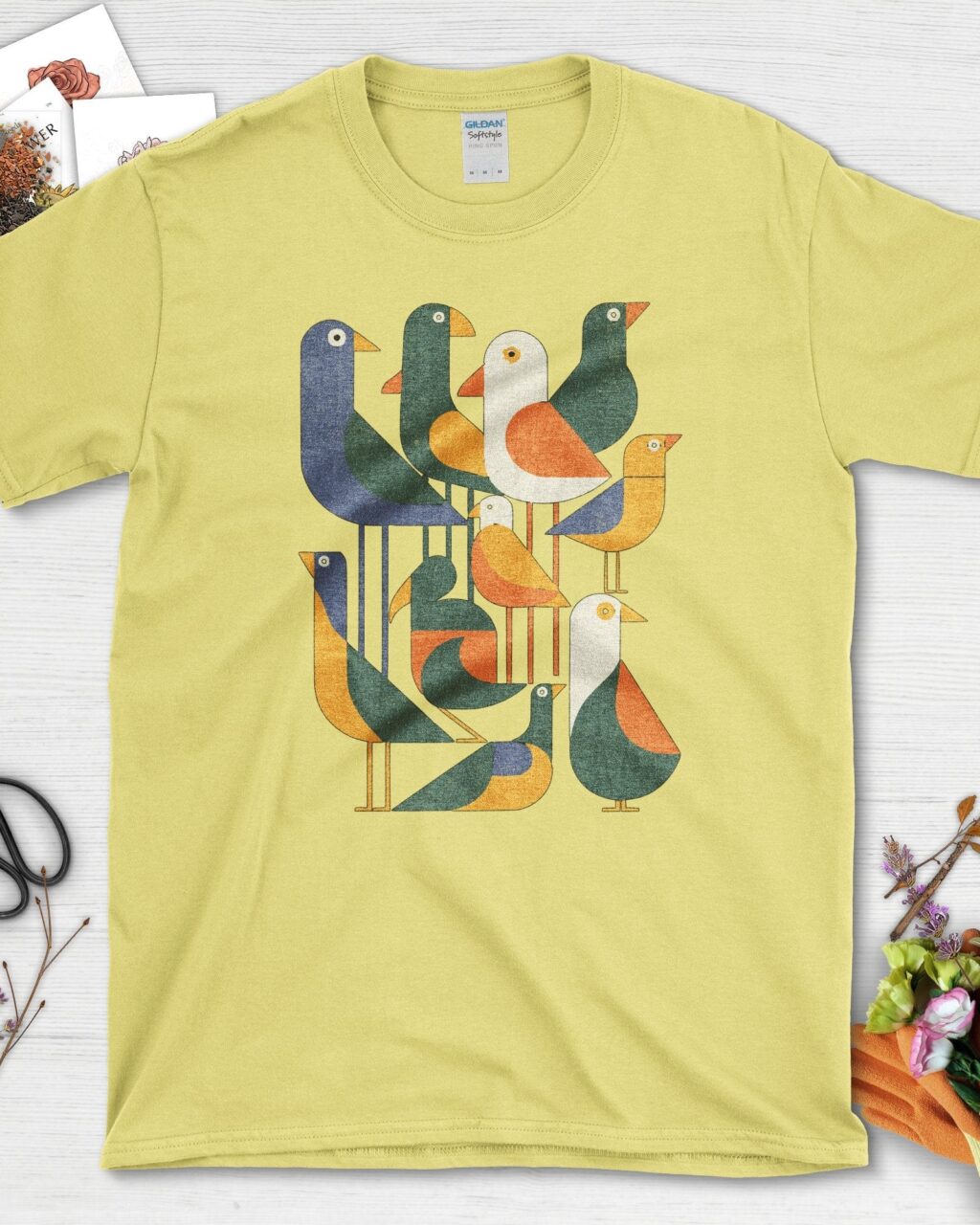 Alternative view of Vibrant Birds Garden T-Shirt