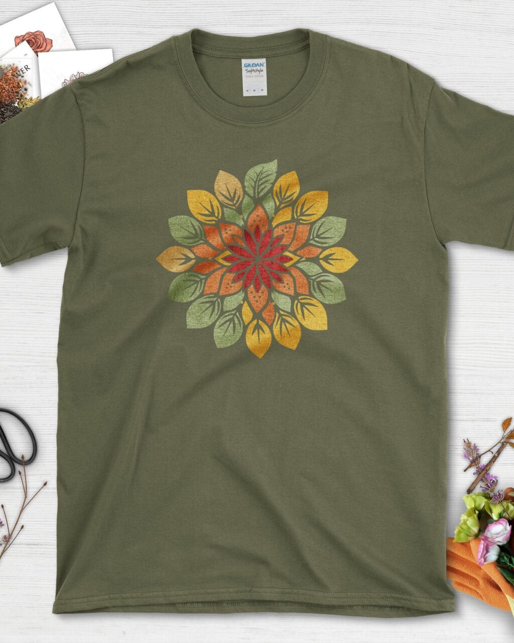 Vibrant Floral Mandala T-Shirt