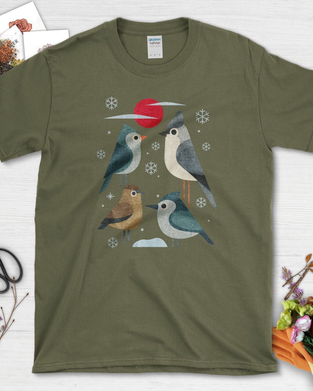Winter Flock Bird Lovers T-Shirt