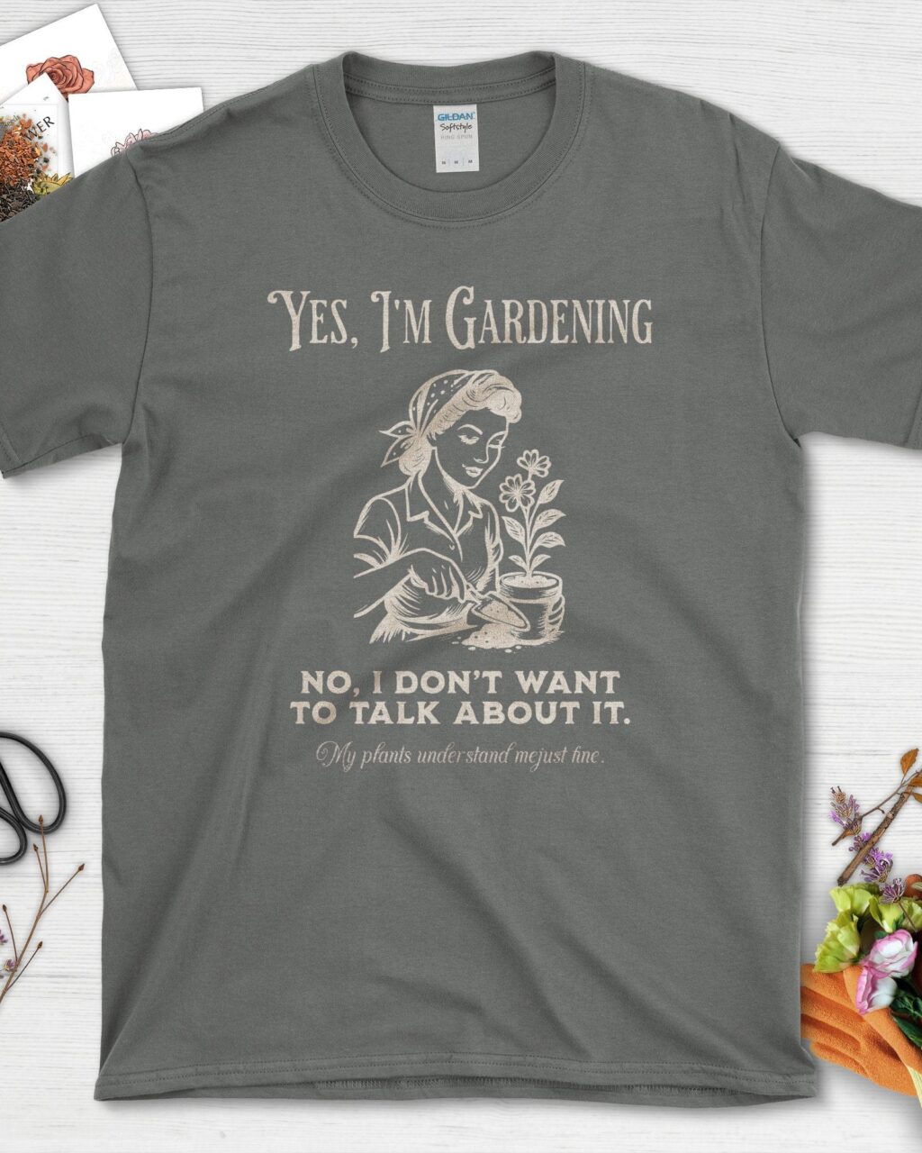 Alternative view of Yes I'm Gardening Don't Talk T-Shirt