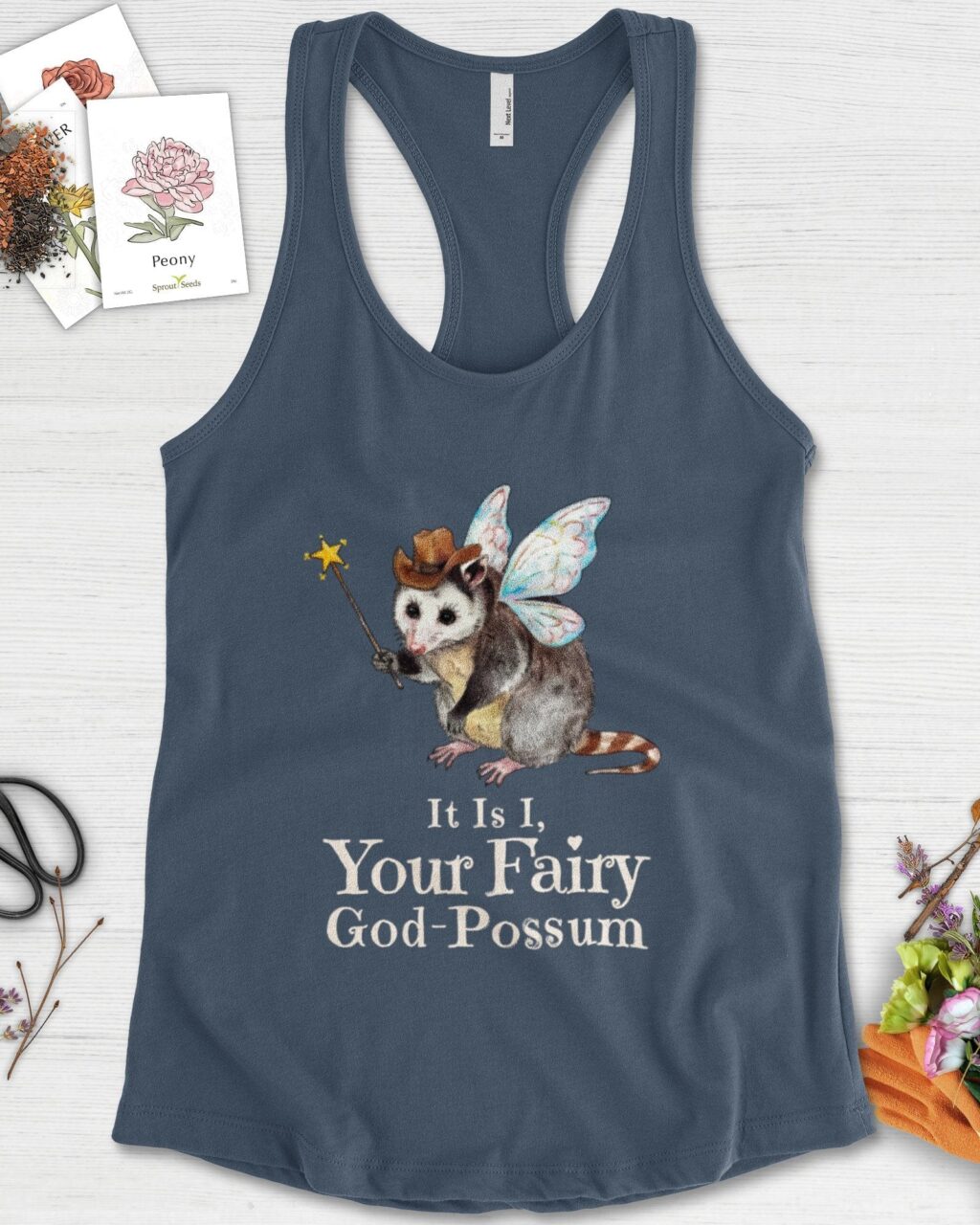 Alternative view of Your Fairy God-Possum Racerback
