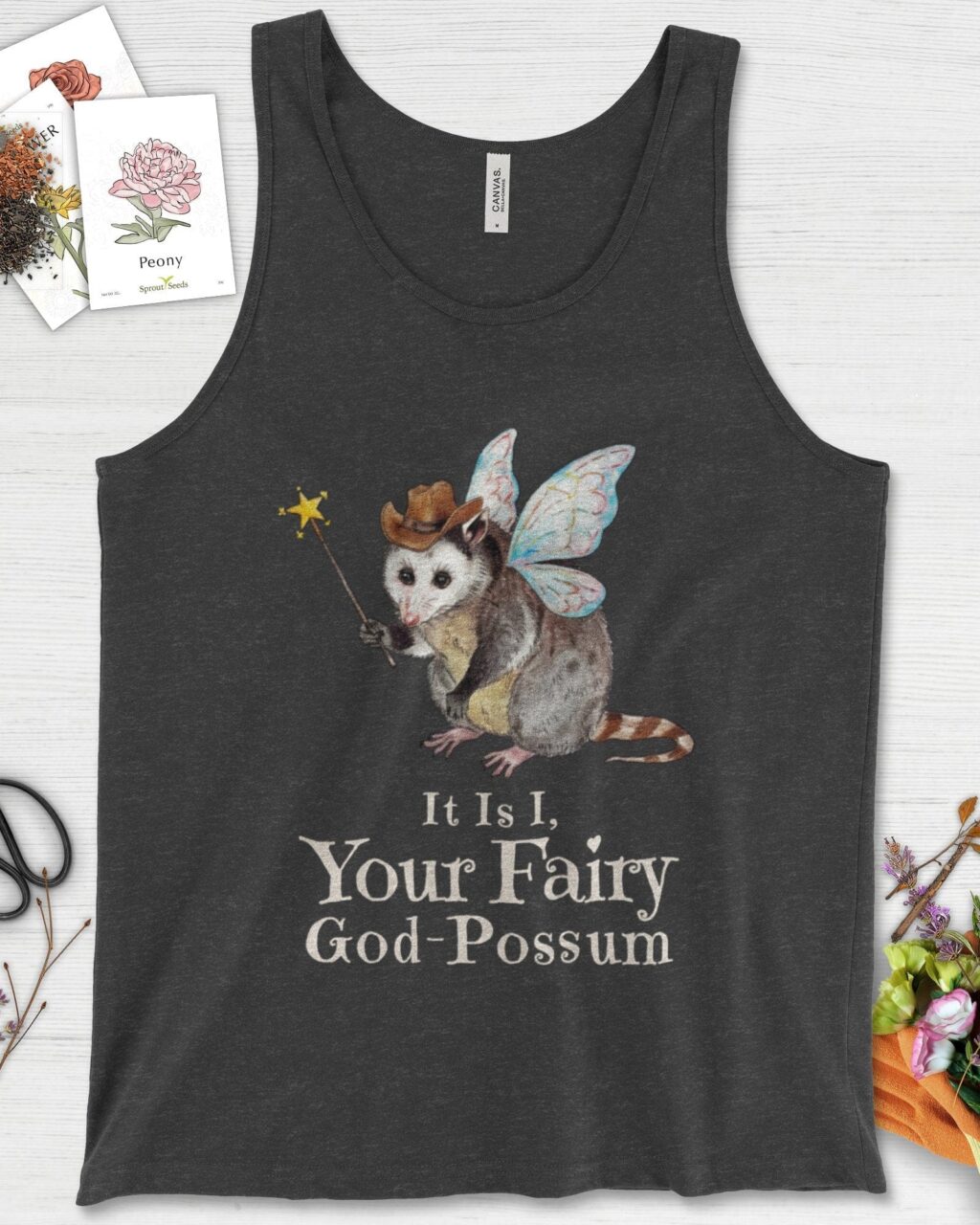 Alternative view of Your Fairy God-Possum Tank Top