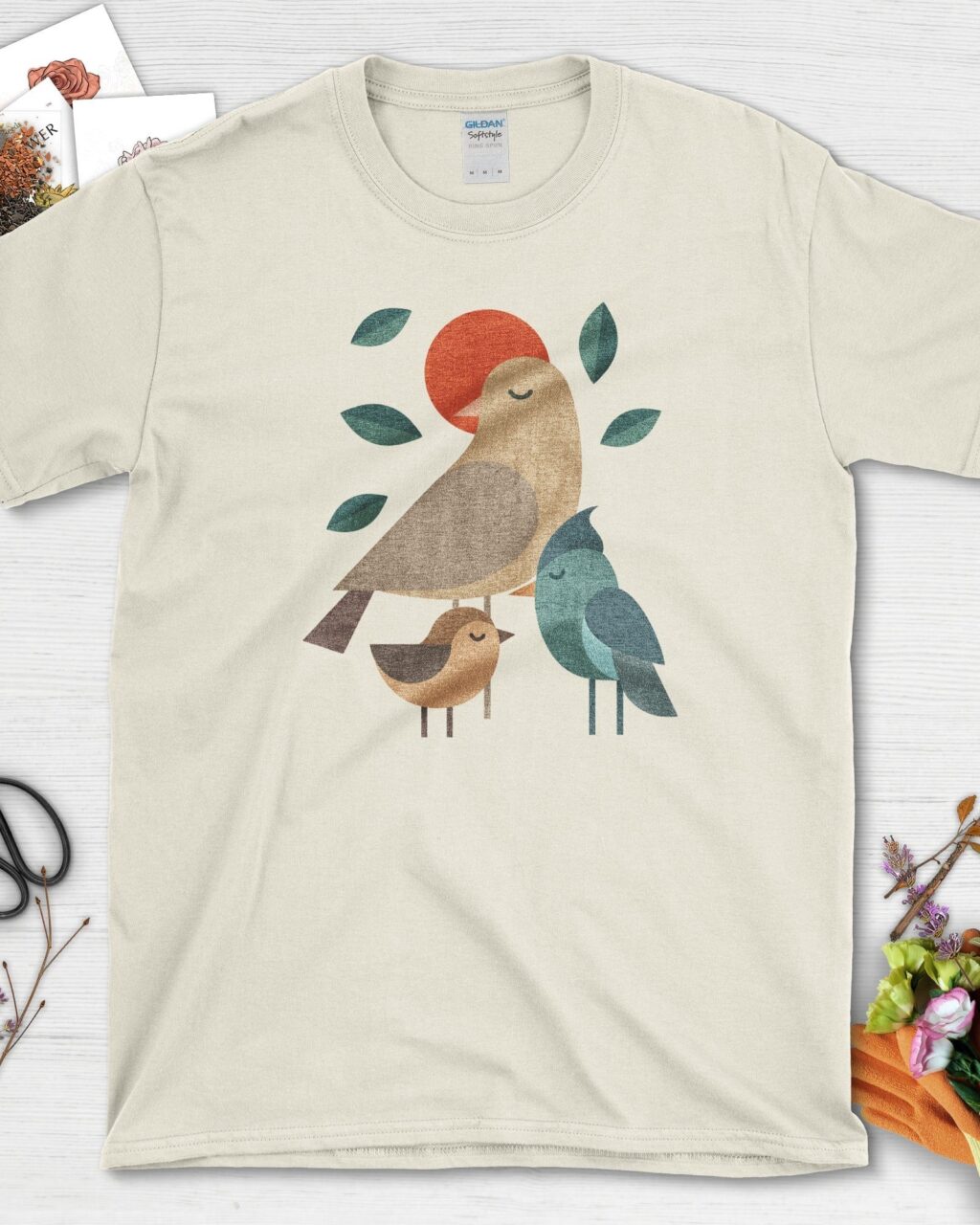 Zen Birds Geometric Birds T-Shirt